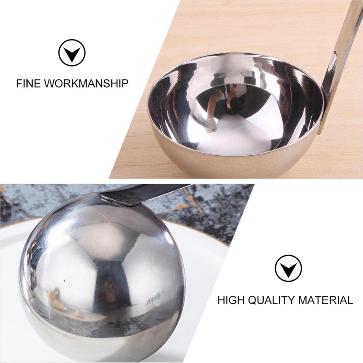 Stainless Steel Ounce Spoon with Hook Design 3Pcs Long Handle