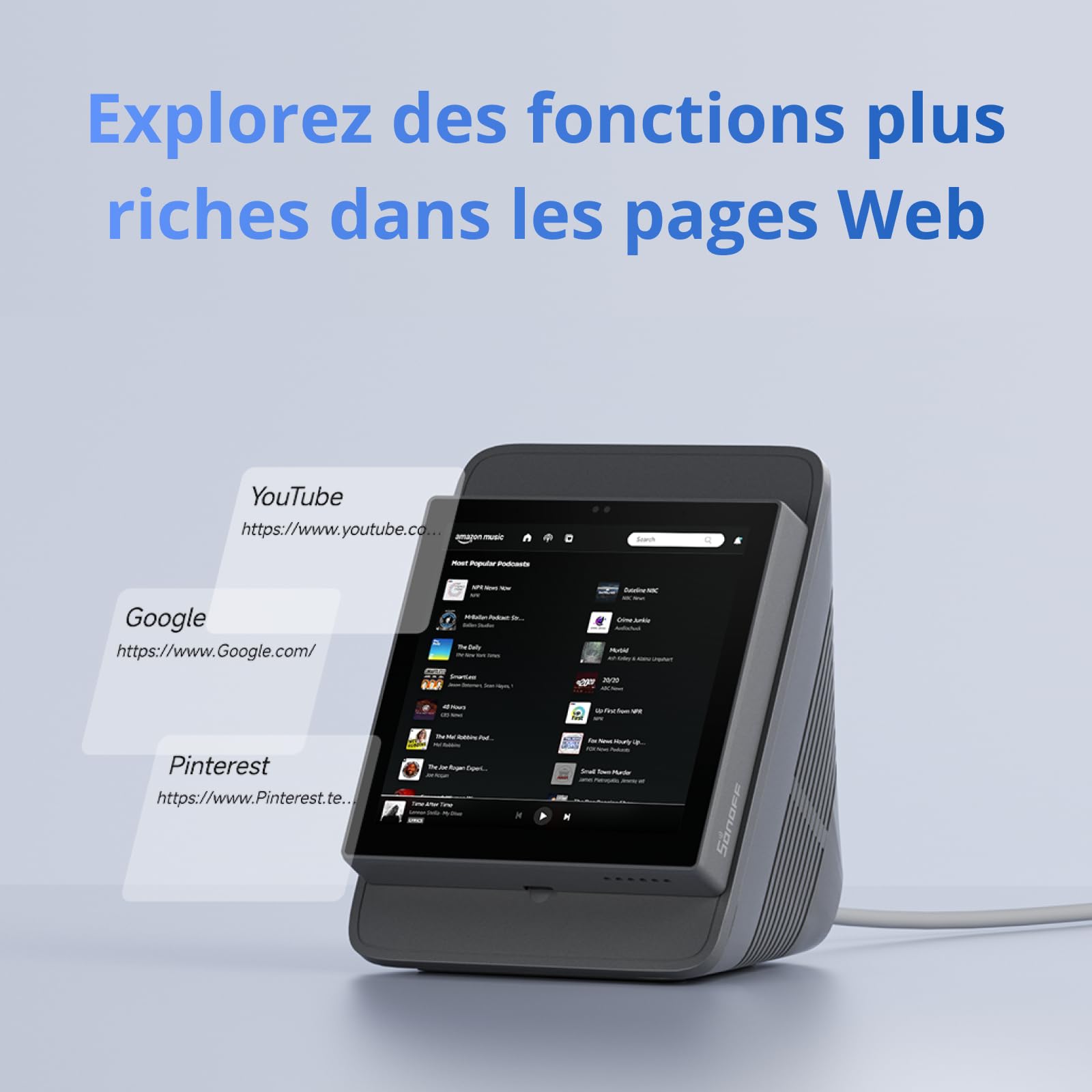 SONOFF NSPanel Pro 86 Écran Tactile Maison Connectée - Hub Zigbee, Intégration Home Assistant, Passerelle Matter, Sécurité & Scénarios, Thermostat, Compatible Alexa, Google, Apple(Blanc)