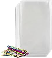 Vista 12 de Prestee Bolsas de celofán transparente autosellantes – Paquete de 200 bolsas de plástico transparente para embalaje, golosinas, regalos y bolsas