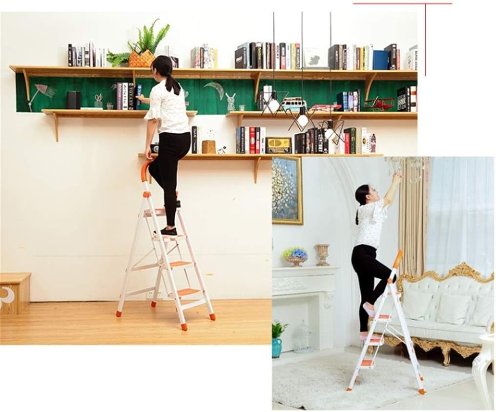 Step Stool Step Ladder,Portable Folding Heavy Duty Anti-Slip Stepladder Home Garden Ladder Household Ladder/Blue