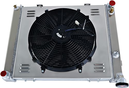 Miniatura 4 de Radiador de aluminio para Jeep Grand Cherokee 4.0 L6, radiadores de núcleo de 3 filas con kit de termostato de cubierta de ventilador eléctrico