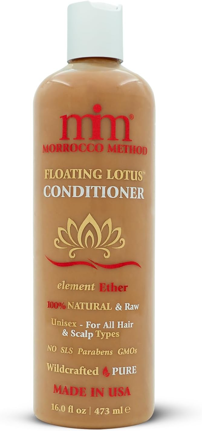 Floating Lotus Conditioner. 100% Natural. Raw. Unisex. For All Hair and Scalp Types. No SLS, Parabens or GMO's. 16 oz.