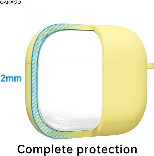 Miniatura 10 de Oakxco Funda para Airpods Pro de 3 generación, funda de silicona para Airpods 3, bonita funda de gel de goma TPU suave para mujeres y hombres,