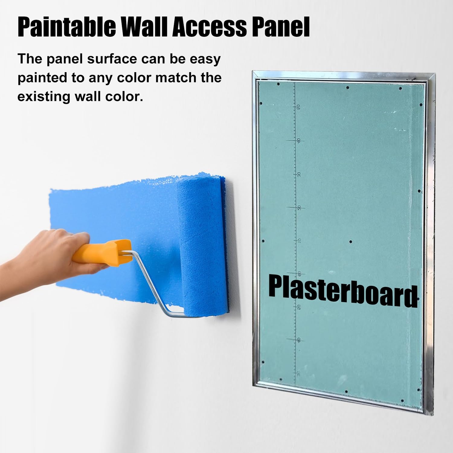 Genérico Puerta de Acceso Oculta de Gran tamaño, empotrada, con trampilla de inspección Oculta para Placas de Yeso Laminado, Tapa de inspección pintable - Solución de Acceso para Placas de Yeso lamin