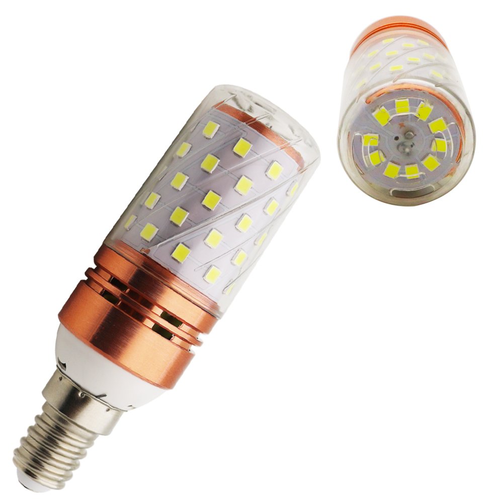 Żarówka LED E14 12 W, odpowiada żarówce 120 W, zimna biel światła 1200 lm, CRI> 80 +, mała śruba Edison, bez możliwości ściemniania