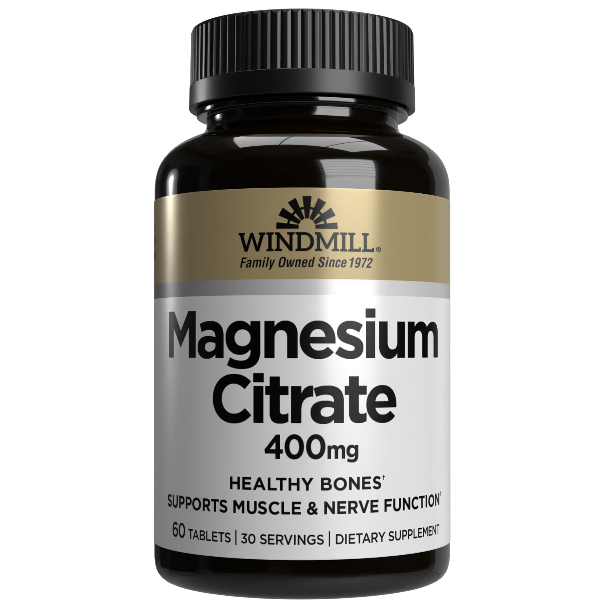 Windmill Natural Vitamins Magnesium Citrate 400mg 60 Tablets (Pack of 1)