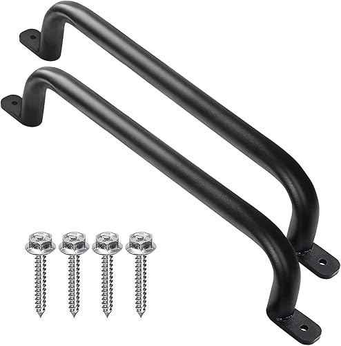 Purife Juego de 2 asas de seguridad de metal negro para patio de recreo de 17.0 pulgadas, asas de seguridad, asa de agarre, riel de seguridad para Purife Juego de 2 asas de seguridad de metal negro para patio de recreo de 17.0 pulgadas, asas de seguridad, asa de agarre, riel de seguridad para