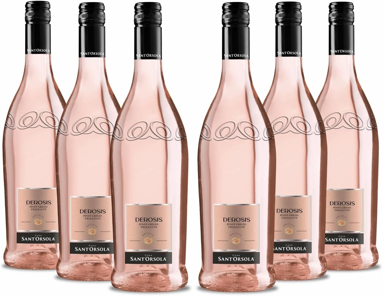 Sant'Orsola - Vino Pinot Grigio delle Venezie DOC Frizzante Rosè Derosis, da Uva Pinot Italiana, 6x750 ml