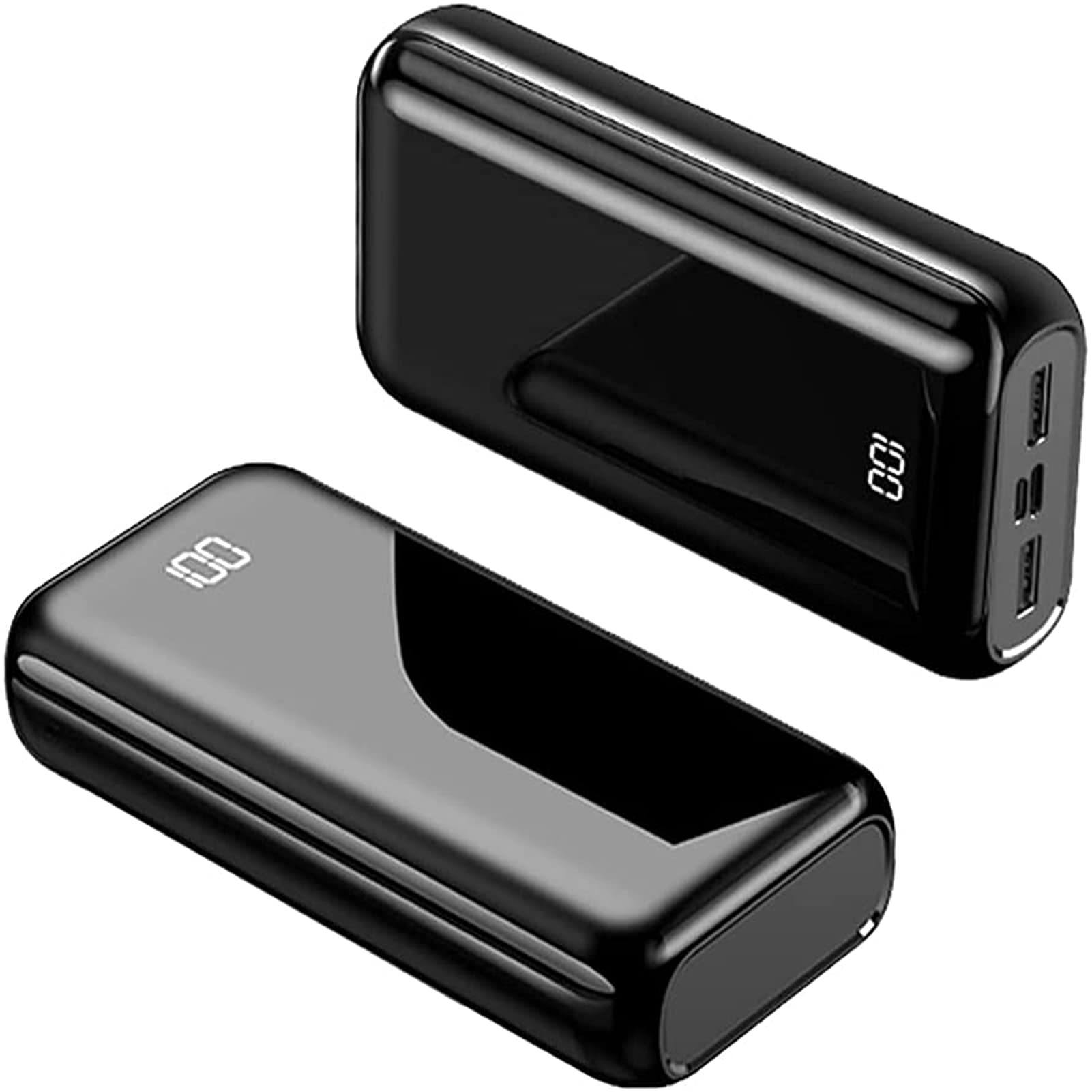 Tcbz 100000Mah High Capacity Power Bank USB C 25W PD & QC3.0 Portable Charger Fast Charging External Battery Pack with LCD Digital Display Powerbank for Iphone 12 Pro Max Samsung Galaxy S21 Ipad