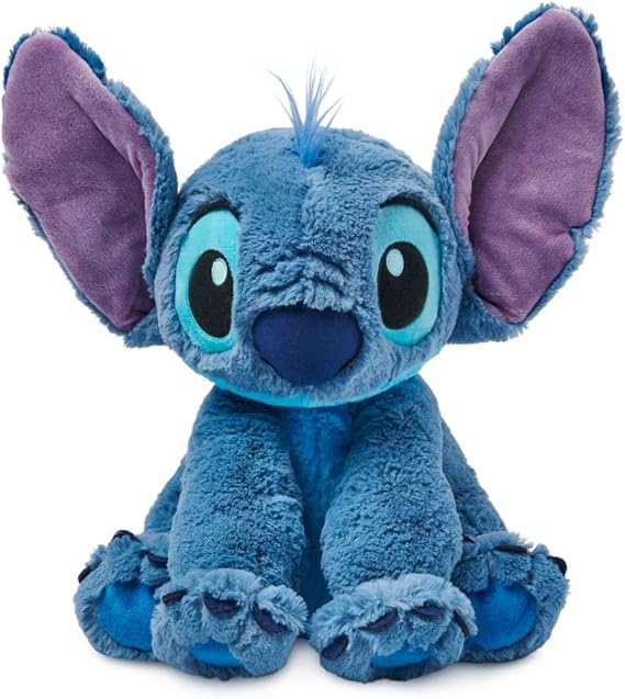 Disney Store Official Stitch Medium Soft Toy for Kids, Cuddly Character with Fuzzy Texture and Embroidered Details, Flexible Floppy Ears, Disney Plushy Suitable for All Ages.