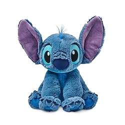 DISNEY STORE Official Stitch Medium Soft Toy for Kids, Cuddly Character with Fuzzy Texture and Embroidered Details, Flexible Floppy Ears, Disney Plushy Suitable for All Ages.