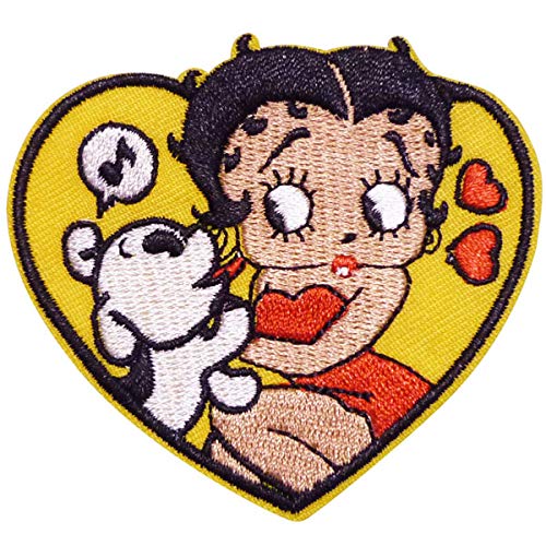 Amazon.co.jp: ベティちゃん の ワッペン (ハートYE 014) BETTY BOOP
