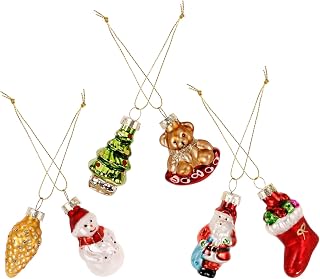 6pcs Xmas Tree Hanging Ornaments Plastic Reusable Christmas Decor | Compact Set for Tree Scene, Front Door Pendant Decorations, Party Favor, Indoor Holiday Display