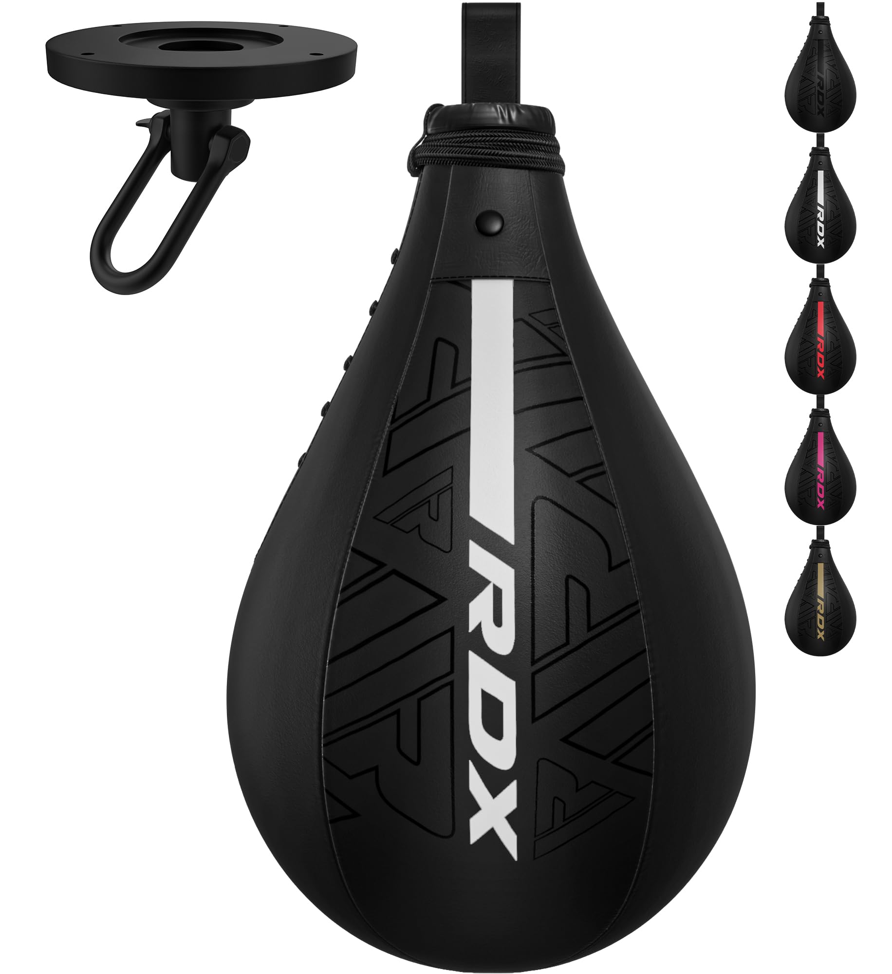 RDX Speed Bag Boxing Ball, Maya Hide Leather Dodge Striking Target with Additional Bladder, MMA Muay Thai Punching Workout Kicking Martial Arts Training Home Gym Exercise Speedball