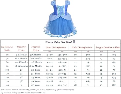 Miniatura 5 de Dressy Daisy Disfraces de princesa para cumpleaños, Halloween, Navidad, fiesta, vestidos para niñas con accesorios, talla 12-18 meses