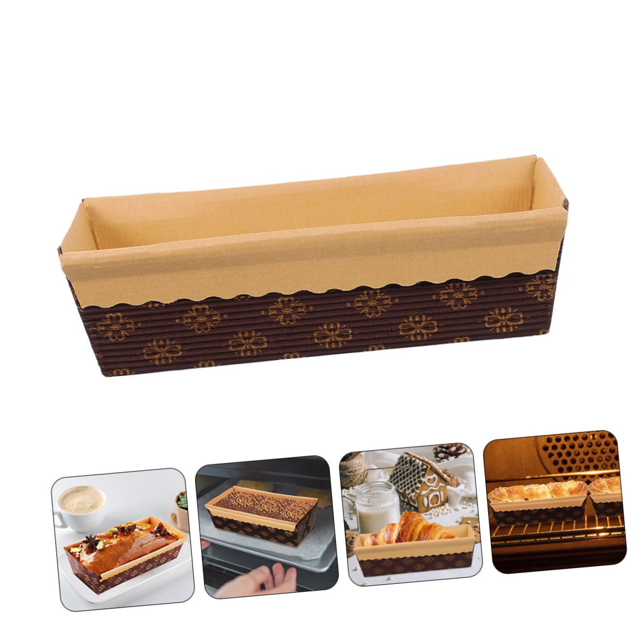 25 stampi per pane in carta, per, mini teglie, per teglie rettangolari, pirottini da forno rettangolari, da forno usa e getta Utilizzato per preparare dolci natalizi