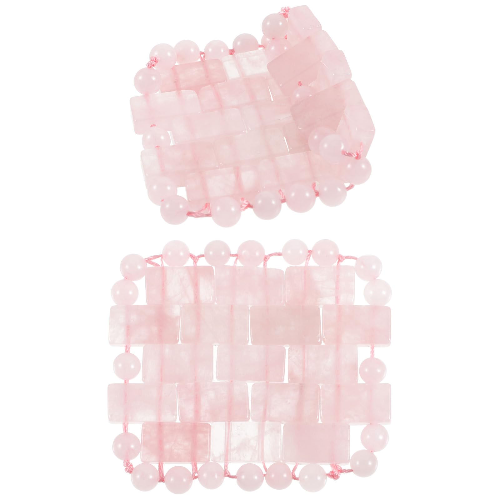 Toyvian Maschera per Occhi in Cristallo Naturale di Pietra Rosa 1 Paio Rilassa e Protegge gli Occhi Design Semplice e Confortevole per Dormire la Notte