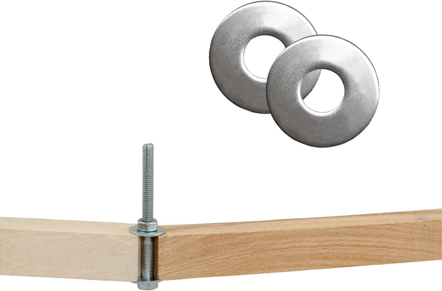 3/8" x 1" OD Stainless Fender Flat Washer 50 Pcs,1" Outside Diameter, 0.080" inch Thickness,18-8 (304) Stainless Steel
