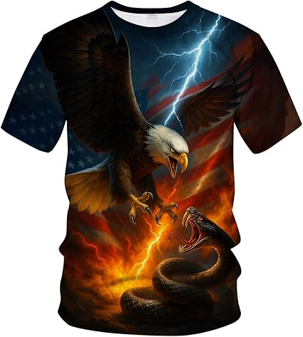 Blissboy Funny Animal Graphic T-Shirt Novelty Short Sleeve Crewneck Shirt