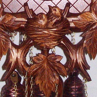 Cuckoo Clock Bird Family, Grapes