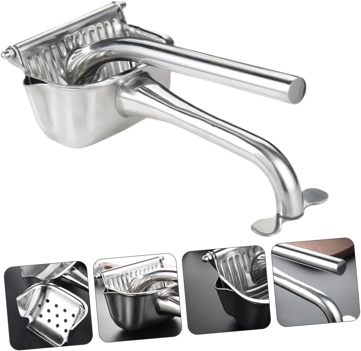 Unomor Manual Fruit Juicer Hand Press Juicer Stainless Steel Easy Clean Portable