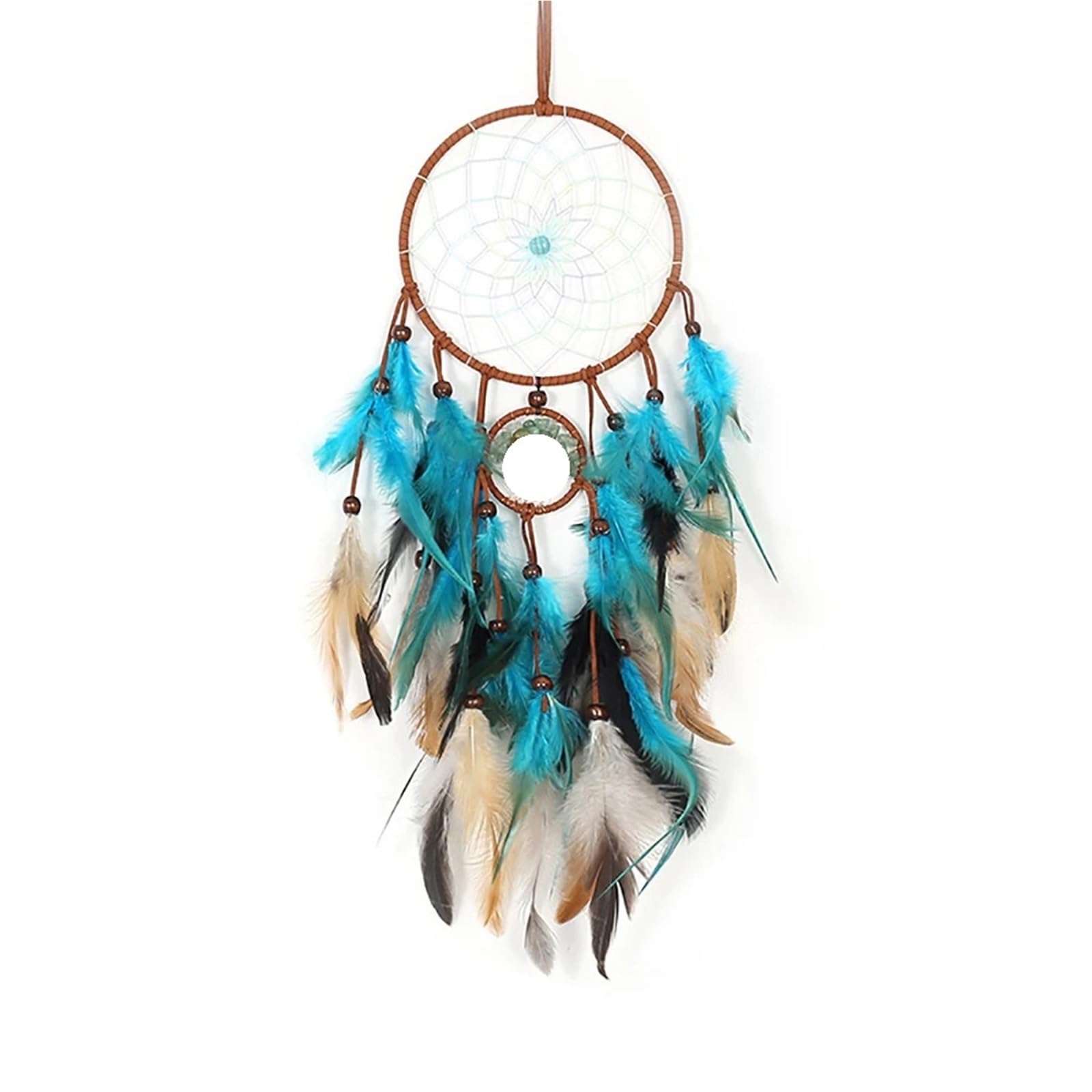 2PCS Dream Catcher Crystal Stone Home Hanging Ornament for Bedroom Handmade for Bedroom