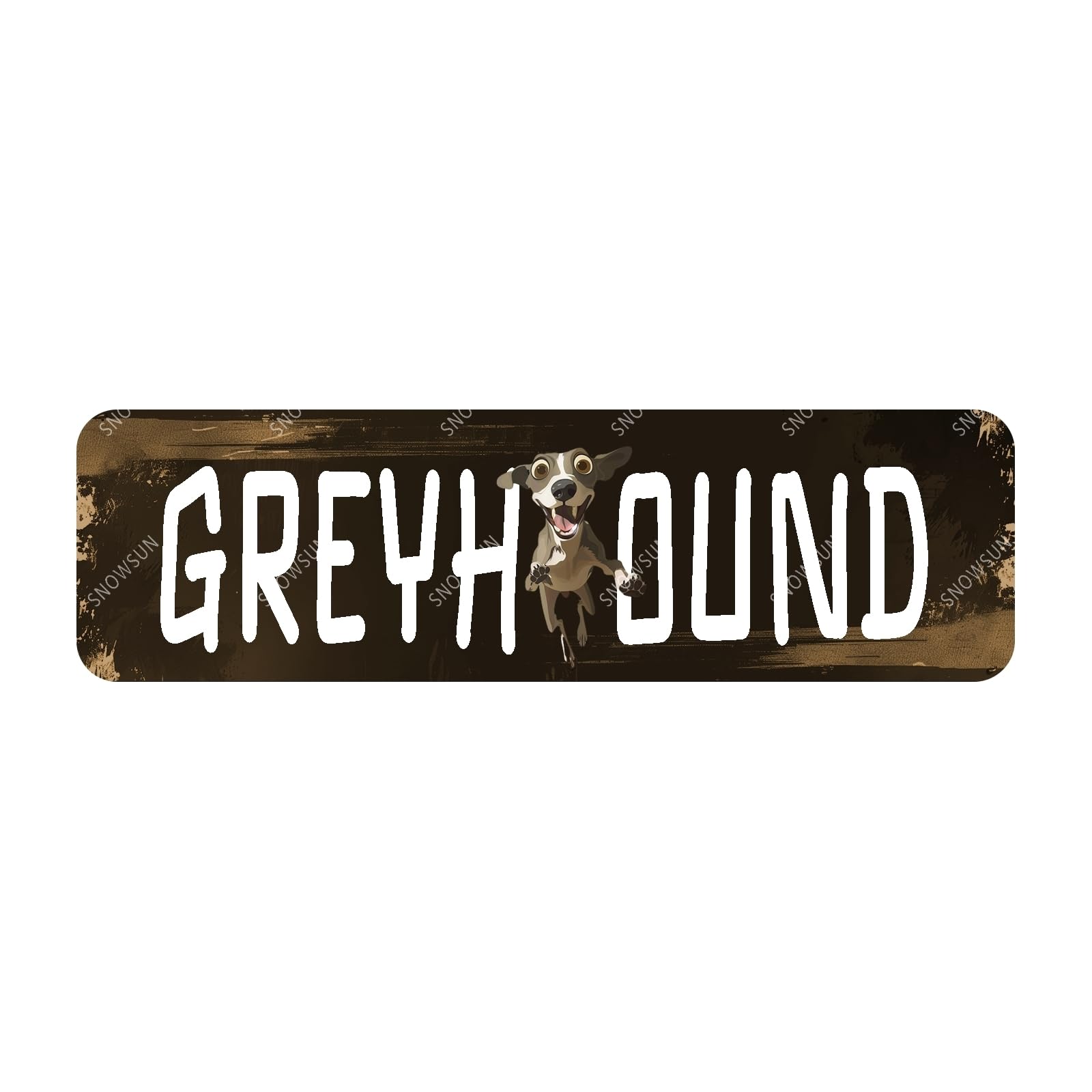 Greyhound Dog Street Tin Sign Aluminum Metal Sign Funny Vintage Dog Wall Decor for Home Farmhouse Bar Cafe Fence Yard Decor 4x16 Inch
