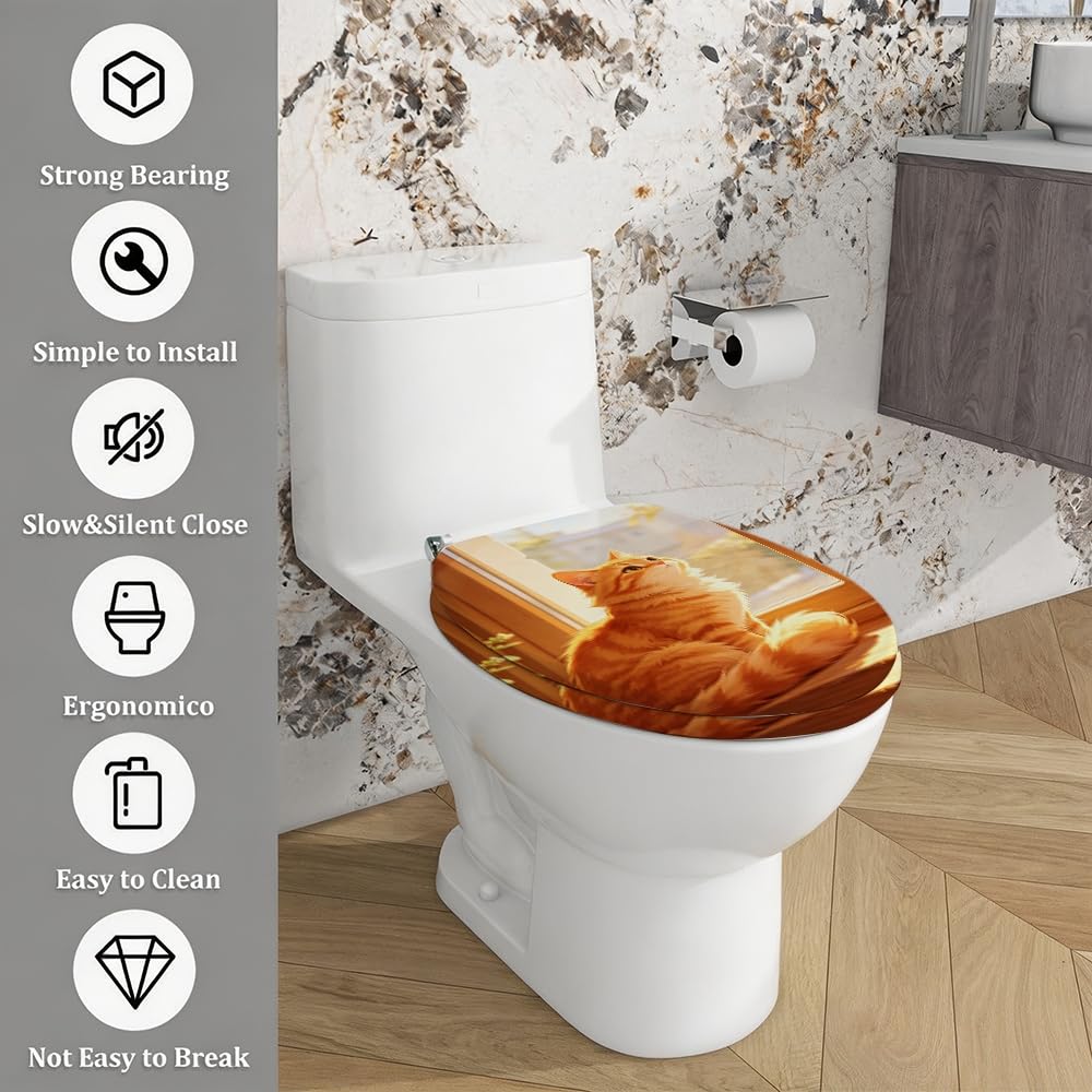 Sedile WC A50, universale, per uso bagno standard