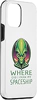 Vista 30 de iPhone 13 Pro Alien Head Art Where I Park Spaceship Area 51 Ufo Aliens Case