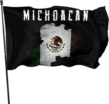Michoacan Mexico Flag 3x5 Ft With Two Brass Grommets, Double Stitched Vivid Color Anti Fading