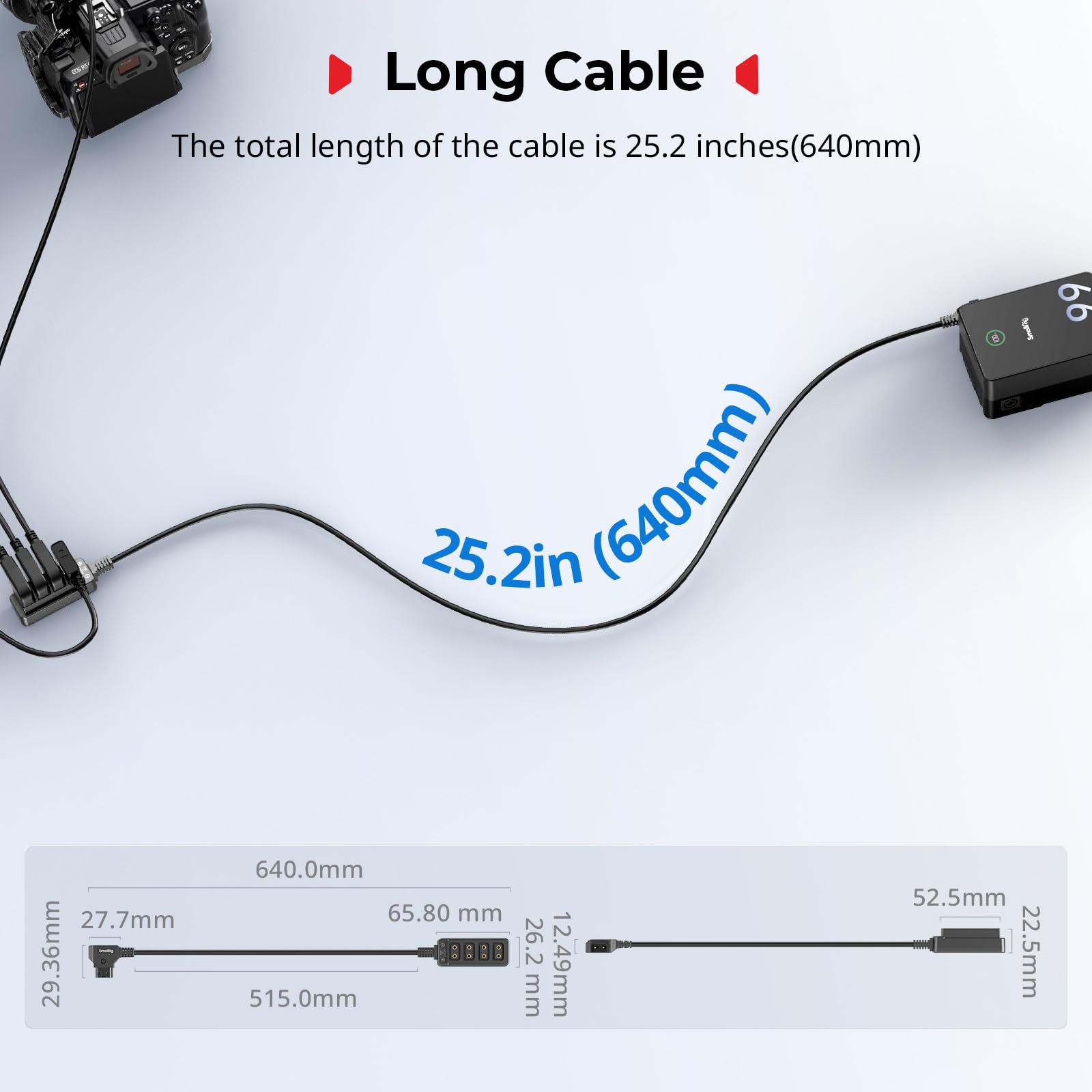 SMALLRIG D-Tap-Splitter, Dtap-Splitter-Stromkabel Auf 4
