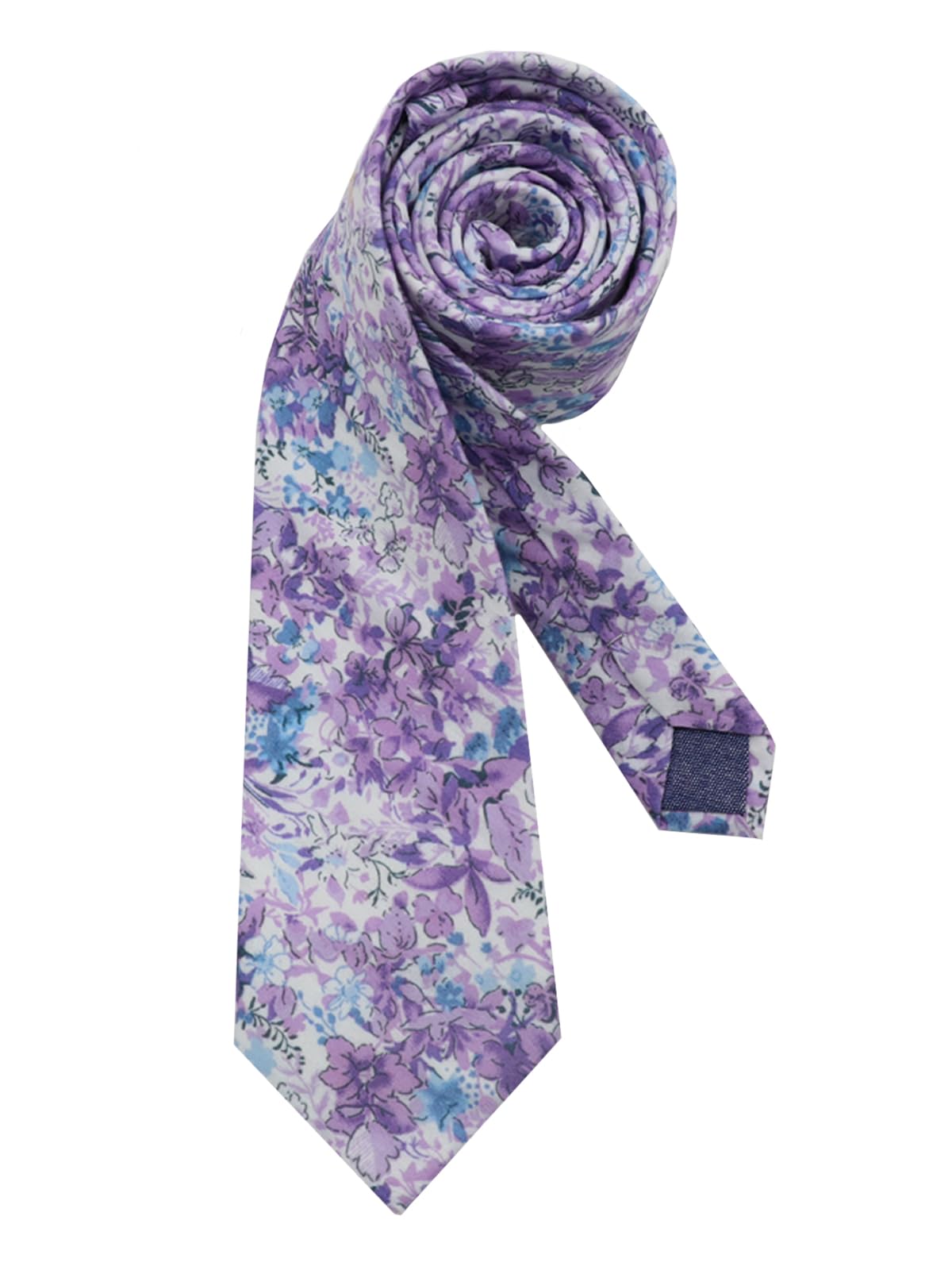 Luckyvestir Ties for Men, Floral Mens Tie Skinny Tie for Men Cotton Floral Necktie for Wedding