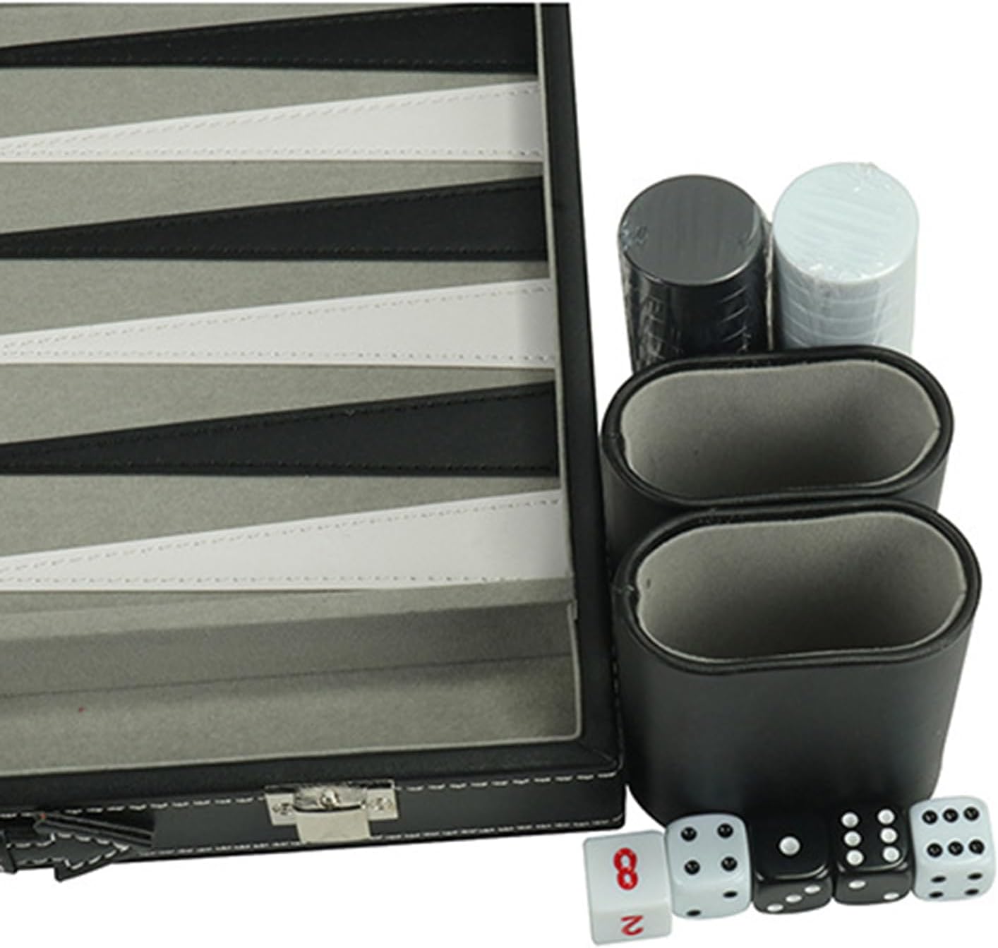 ゲームチェスボードバックギャモンズボードゲームセットレザーケースポータブルトラベル戦略バックギャモンゲームセット大人の子供向けポータ