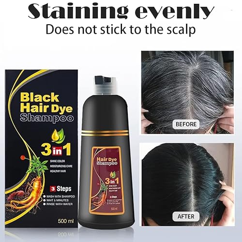 Black Instant Hair Color Shampoo For Gray Hair