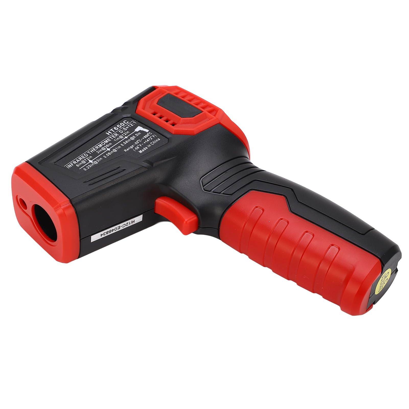 Termómetro infrarrojo Pistola de temperatura digital Pantalla LCD a color sin contacto con alarma de luz sonora para cocina industrial y uso doméstico Plástico