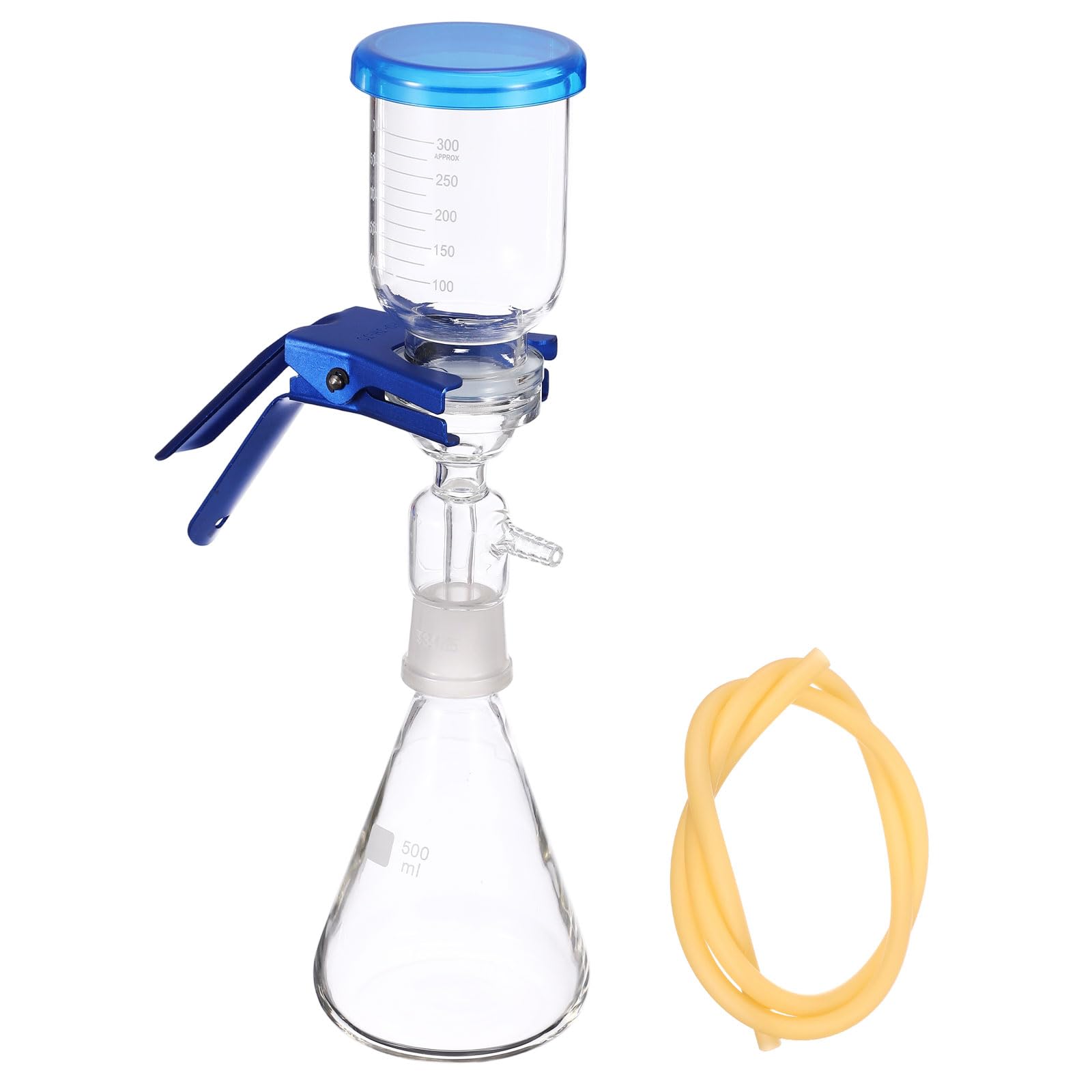 PATIKIL 1 Juego De Filtración Al Vacío, 500ml Matraz De Filtración Al Vacío Equipo De Laboratorio Para Filtración Y Destilación Kit 300ml Embudo Graduado De Vidrio Borosilicatado