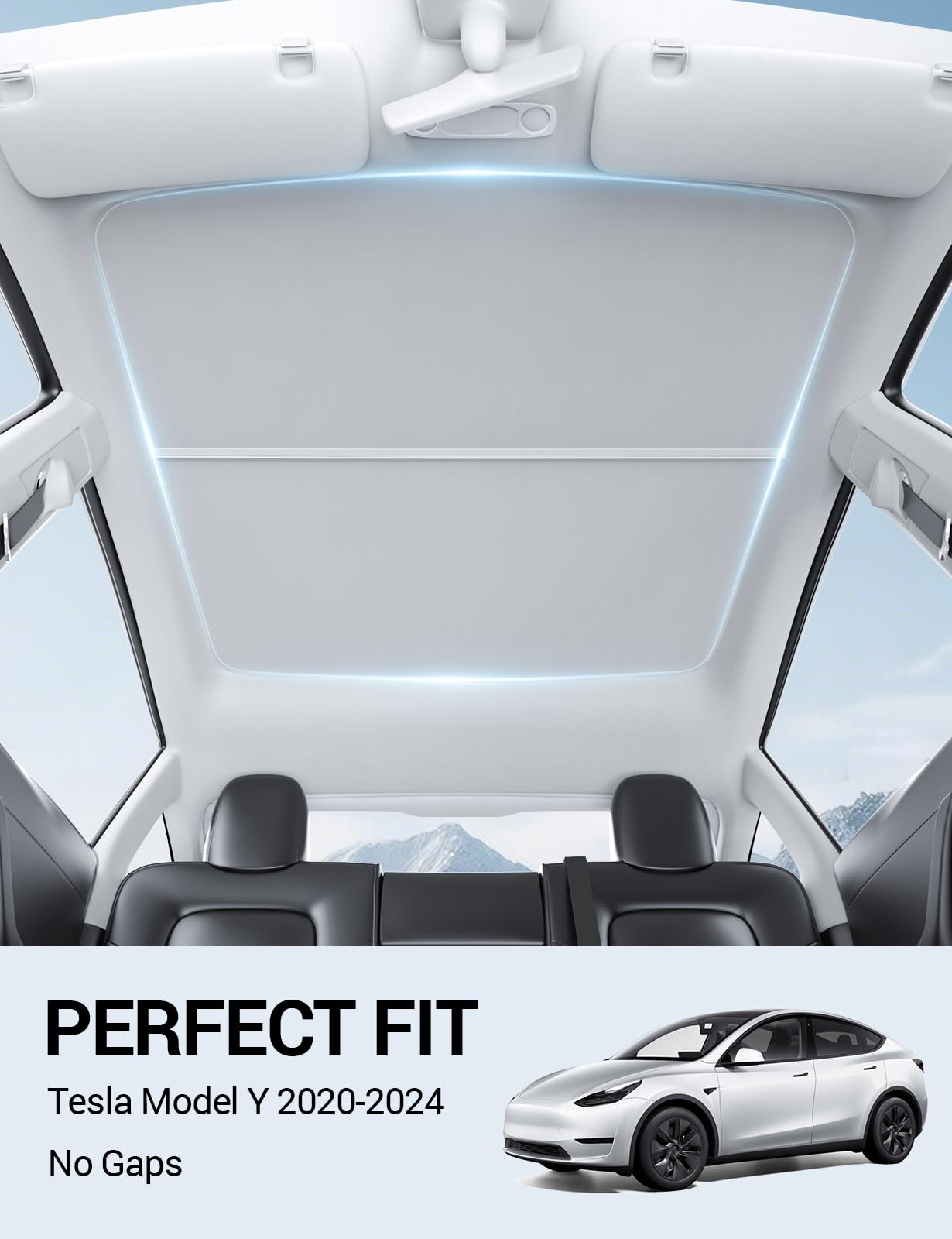Amazon | Motrobe 2024 TeslaモデルYガラスルーフサンシェード 日焼け