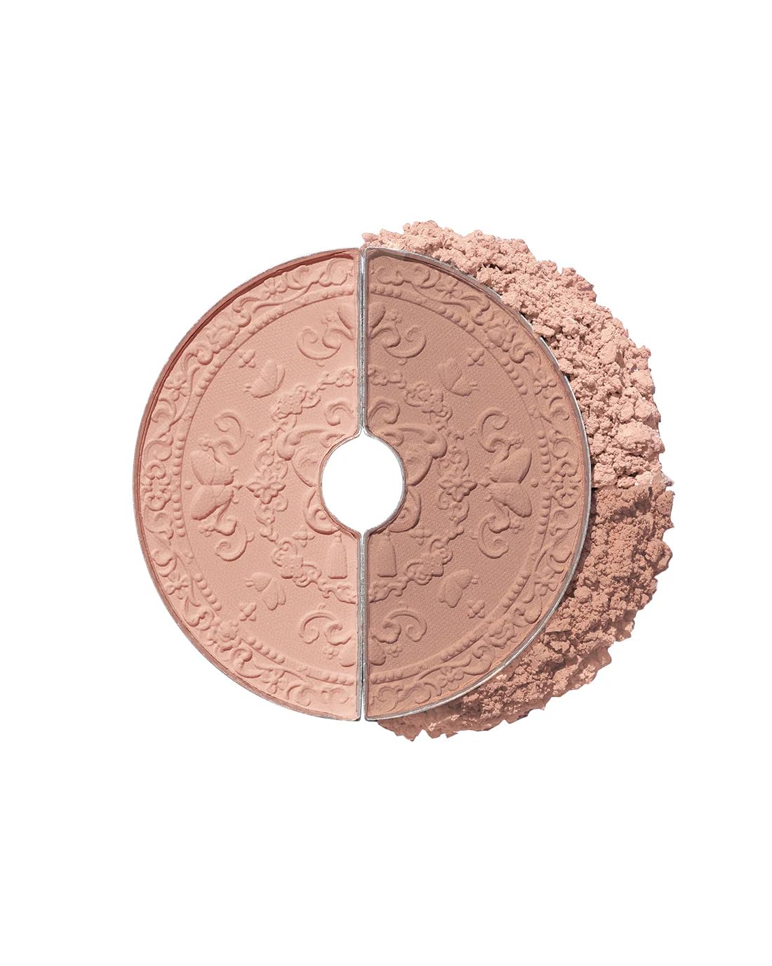 Flower Knows Butterfly Cloud Collar Rouge Box Highlighting & Blush Duo Powder+Puffs Set,Matte Finish,Buildable & Blendable Makeup Blush for cheeks,Soft & Long-lasting for Girls & Women(05 Pearwood)