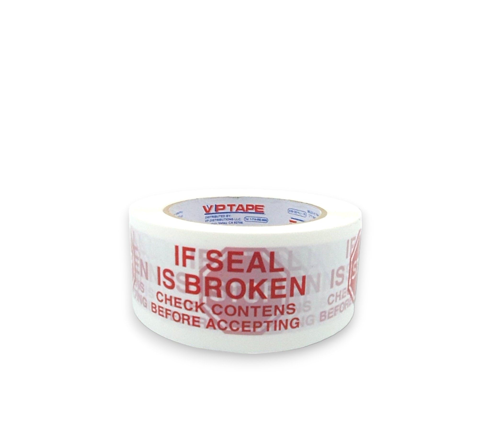 6 Rolls Pre-Printed IF Seal is Broken Check Contents Before Accepting 2 Inch x 110 Yards Heavy Duty Packing Tape for Moving,Sealing
