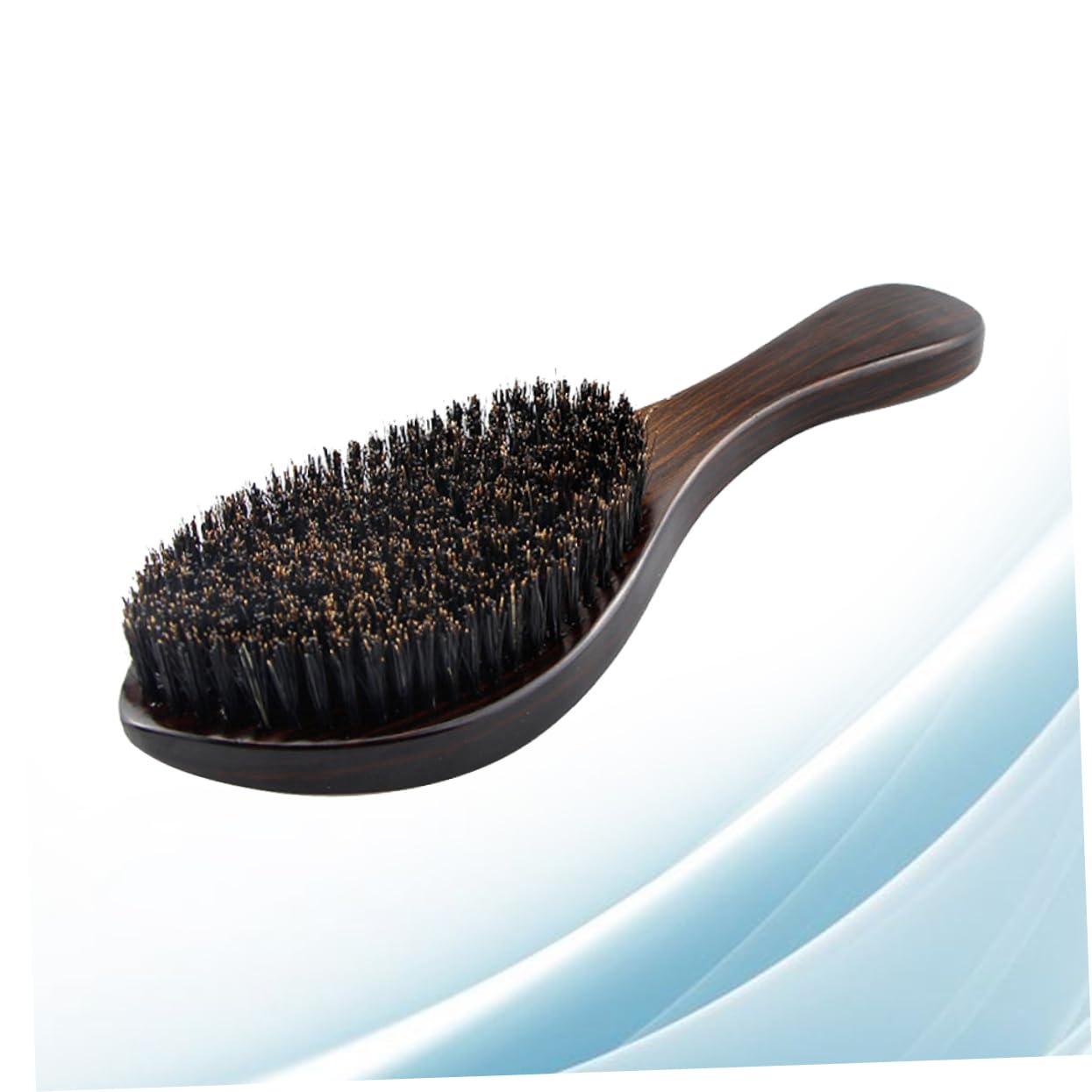 VALICLUD 3 Pièces Brosse à Friser Brosse à Barbe Coffee Bambou