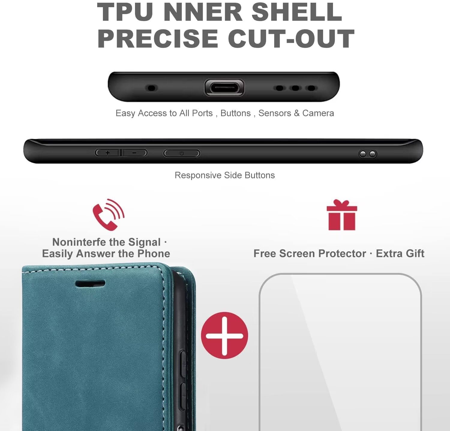 Succtopy Custodia per Xiaomi Poco X5 Pro 5G - Portafoglio in Premium PU Pelle, Cover Protettiva Con Stand, Slot Schede e Chiusura Magnetica - Blu
