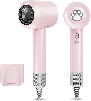 Hair Dryers for Women, Fast Drying 1300W Ionic Hair Blow Dryer for Styling Curly Straight Hair,Professional Low Noise Lightweight Design for Home Travel Pink