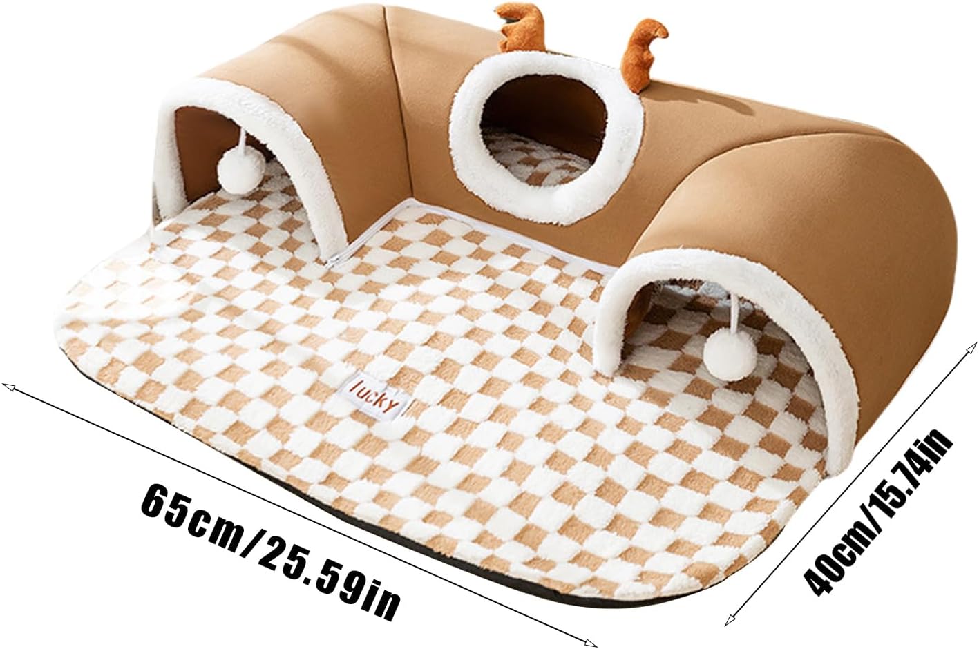 Warm Cat Tunnel, Play Tent Bed, Pet Shelter with Soft Fabric, Indoor Outdoor Cat Toy with Comfortable Design, Tunnel with Compact Style, Animal Accessory for Dog
