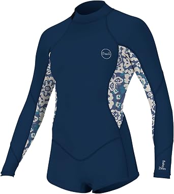 ONeill Girls Bahia 2/1mm Back Zip Long Sleeve Surf Suit