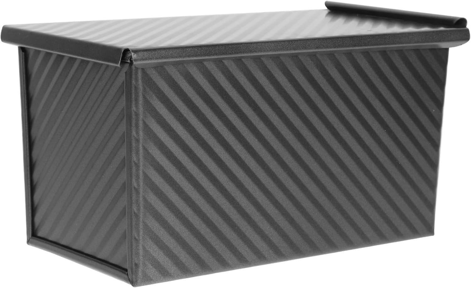 Corrugated Carbon Steel Toast Baking Box with Lid Non-stick Loaf Baking Pan for Household Bread Supplies