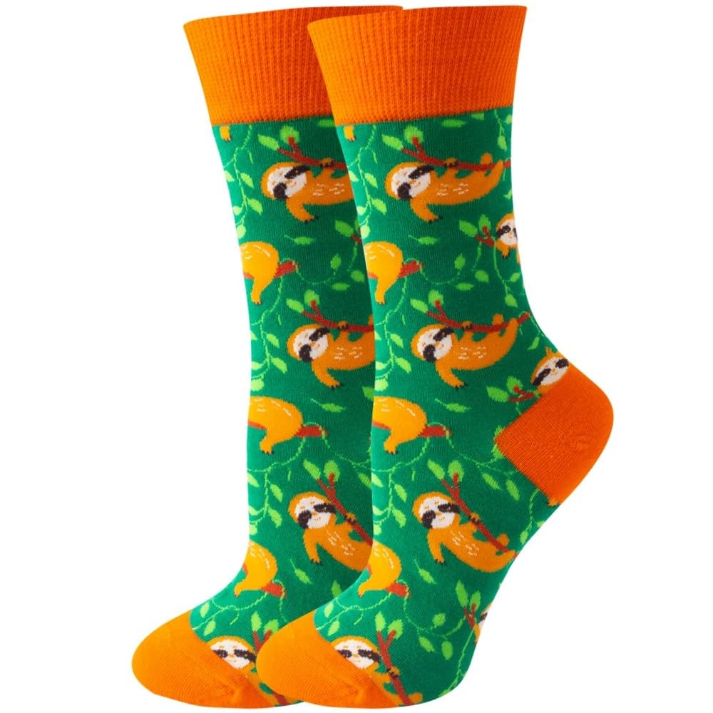 Fun Socks for Women, Rainbow Design,Stocking Stuffers, Size 6-12
