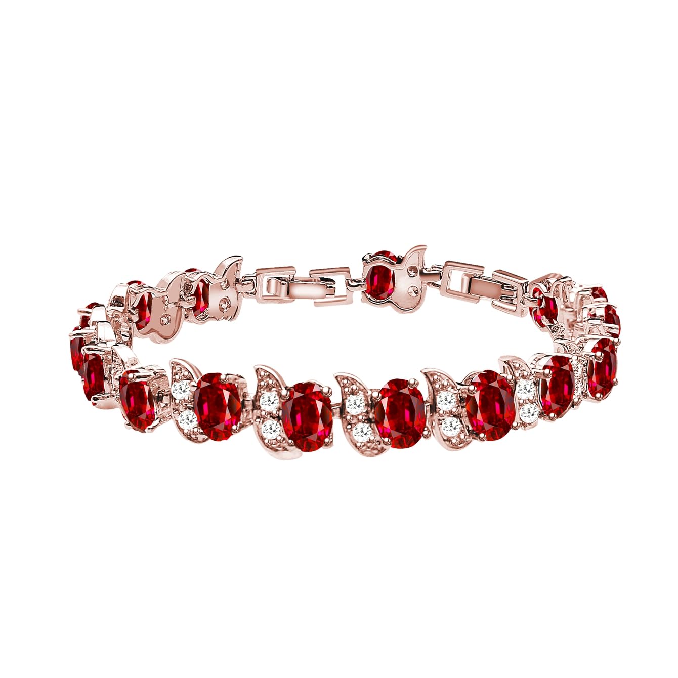 LMXXVJ Fashion Tennis Bracelet Created Emerald White Gold Plated Charm Bracelet Gifts Jewelry for Women