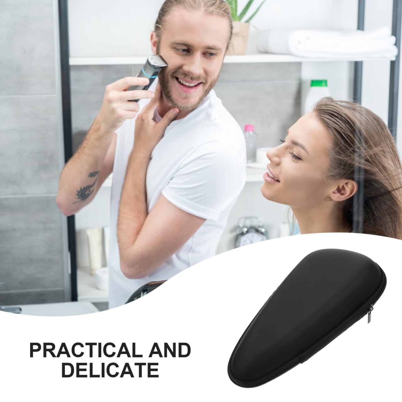 FOMIYES Estuche Protector para Maquinilla De Afeitar Estuche Rígido Prueba De Golpes y Caídas para o Almacenamiento Obsequio para Hombres