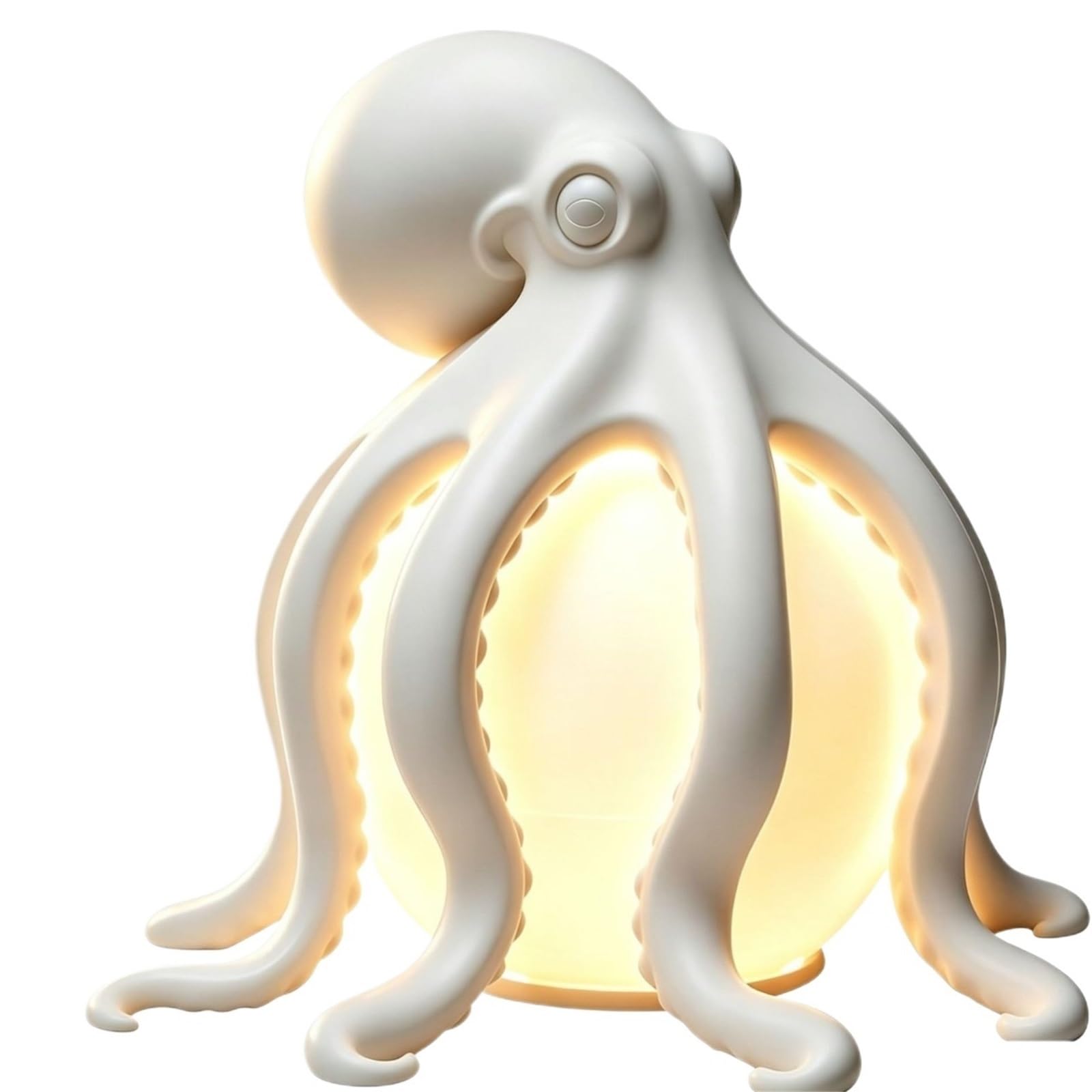 THUCHENYUC Octopus Ocean Decor Table Lamp, Resin Tentacle Sculpted Statue