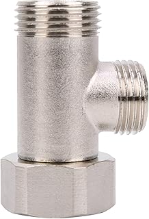 Milltrip Shower Head Diverter Valve, 7/8 Brass T Adapter, Three Connector Valve for Toilet Shower Head – Heavy-Duty Brass Construction, Pressure & Burst Resistants, Easy Installation